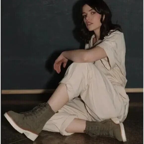 MIA Olive Green Havenn Kashton Side Zip Lace Up Combat Bootie Size 6 NWOB - Picture 2 of 11